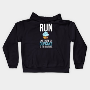 Run like there's a cupcake Kids Hoodie